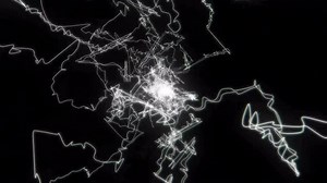 Abstract Glitch Electric Energy Lines Background Animation