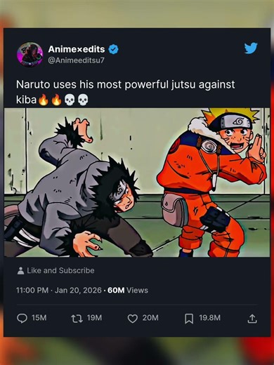 Naruto uses his most powerful jutsu against kiba 🔥🔥💀💀