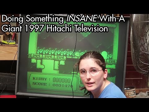 1997 Hitachi Rear Projection TV Tinkering, Suspended from Workshop Roof!