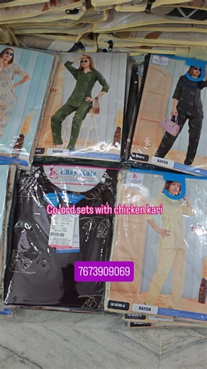 Sri Maha Laxmi Hosiery nighties | Co-ord sets with chicken kari embroidery work design... | Instagram