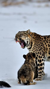 Snow Leopard Protecting Researchers From Wolves! #wildlife #animals #rescue | Paul Vu