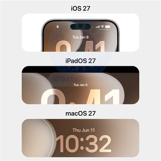 The new Siri animation in iOS 27, iPadOS 27, and macOS 27.