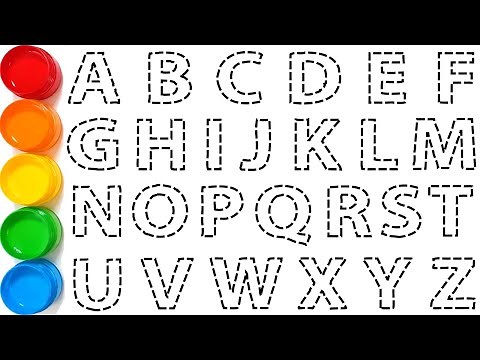 Let's Learn How to Draw and Paint Alphabet Letters A to Z for Beginners // ABC for Kids // KS ART