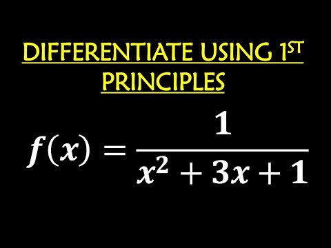 Find dy/dx using 1st Principles of differentiation
