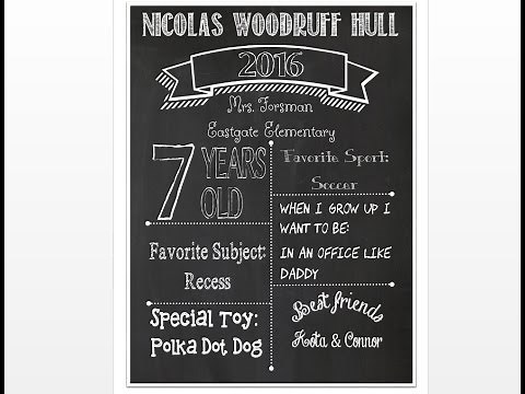 Chalkboard Tutorial 1: How to make custom chalkboard poster with MS Word