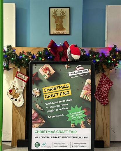 Not just a Christmas Craft Fair - so much more to see and do at Hull Central Library! Workshops include: Clay workshop with Kirsty Christmas crafting with Jo Christmas themed Lego Christmas card competition Join us for a wonderful drop-in session - 10am-12pm - creating your own beautiful cyanotype Christmas cards! (£5) Fantastic Festive Factory - Christmas decoration making - 1:30 - 3:30pm (£10) - please book in advance for this workshop https://www.eventbrite.co.uk/e/fantastic-festive-factory-t