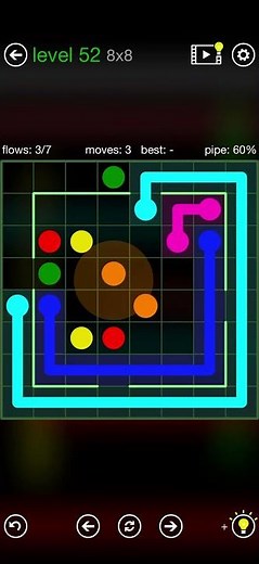 Flow Free - Walls - Courtyard Pack - Level 52 (8x8)