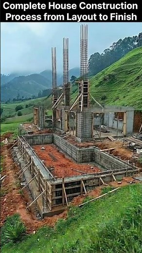Complete House Construction Process from Layout to Finish/Step-by-Step Guide #viral