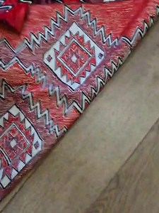 Vintage Balkan Kovor Teppich, handgetuftetes rotes geometrisches Textil, 1970er Jahre - Etsy.de