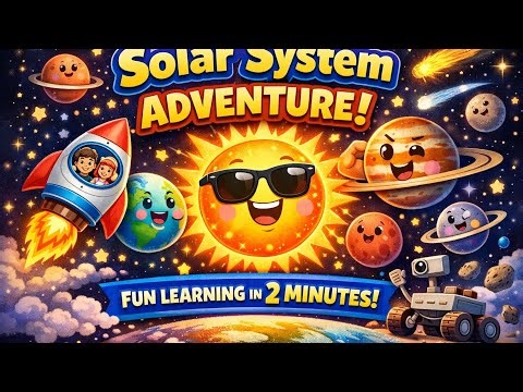 Solar System Adventure! | Fun Space Facts for Kids in 2 Minutes
