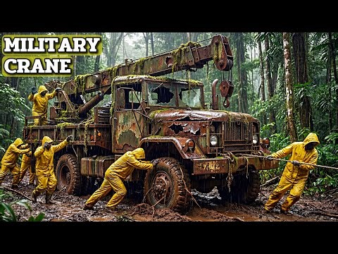 Abandoned Military Crane Truck Found in the Jungle | 30-Year Factory Restoration (ASMR)