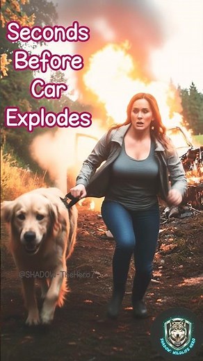 Dog Saves Owner Seconds Before Car Explodes | Heartwarming Rescue #animalrescue #dogrescue #shorts