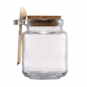 [Hot Item] Wholesale 8.5oz 250ml Scrub Cream Body Butter Containers Bath Salt Sugar Spice Bottle Glass Spice Jar with Wooden Lid and Spoon