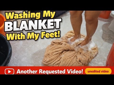 Trying to Wash My Blanket With My Feet | Real & Unedited