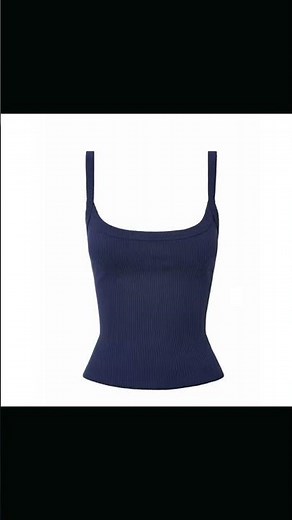 Dreamy Navy Blue Ribbed Tank Top | Summer Vibe Outfit