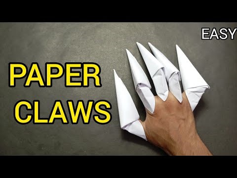 The Easiest Paper Claws🐾How to Make a Paper Wolf Claw