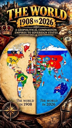 World Now vs then #countries #geographythroughmaps #history #mapguide #geography #2026