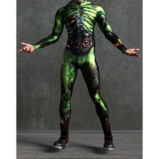 Patterned Zentai Suits Cosplay Costume Bodysuit Printing Carnival Costume Full Body Suit Men's Women's Sexy Costume Halloween 3D Skeleton Costume for Performance Party Masquerade Adults' 2026 - $29.99