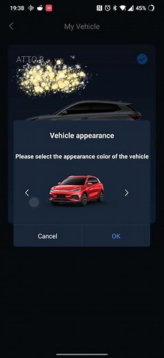 Customize car colour | BYD Atto 3 Mobile App
