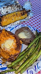 374K views · 7.4K reactions | Now that's what I call a high class dinner. ‍♀️ #Cooking #Blackstone #Camping #Steak #Dinner | Jesi Rae Aviles | Facebook