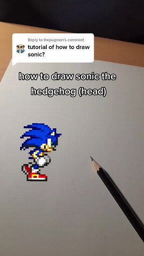 How to Draw Sonic the Hedgehog (Head) Tutorial