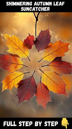 1.4K views | Shimmering Autumn Leaf Suncatcher Materials: 2 sheets of wax paper Colorful autumn leaves Clear contact paper Full STEP BY STEP in First (C.o.ʍ.m.е.ո.τ)  Enjoy ❤️ | Homemade Recipes | Facebook