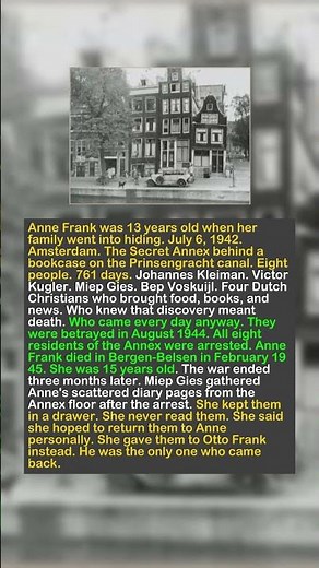 The Enduring Legacy of Anne Frank