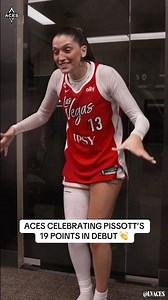 Justine Pissott sprayed with water after her INSANE night in Aces debut 🔥