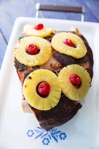 Retro 7-Up, Pineapple & Cherry Slow Cooker Ham
