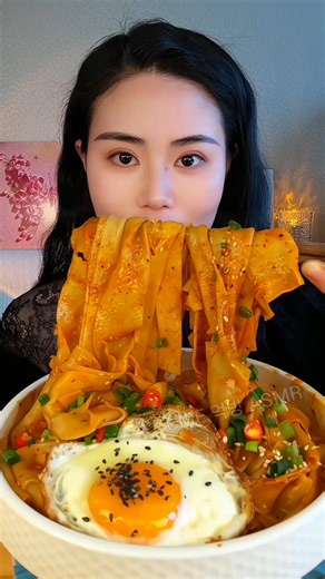 Spicy Noodle Challenge 🔥 Spiciest Food Eating 🍜 #asmreating #food #delicious #yummy