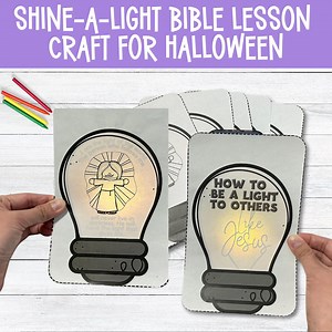 Bible Lesson Craft for Halloween, Shine-a-light Like Jesus Craft, Flashlight Activity for Kids Sunday School or Homeschool - Etsy