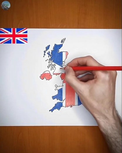 United Kingdom map drawing 🇬🇧| How to draw United kingdom map #shorts #art #drawing #uk #shortvideo