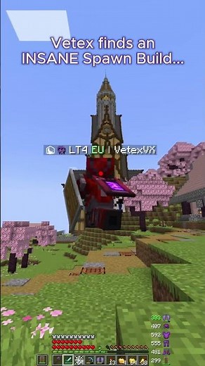 Vetex finds an insane Spawn Build... #bloodsoulsmp #minecraft