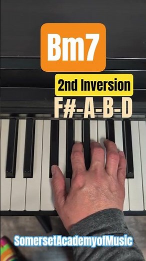 B Minor 7th Chord Piano Inversions #pianotutorial #pianochords