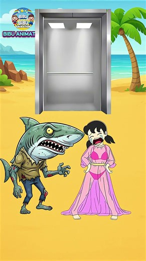 胖虎欺負大雄，靜香遭殭屍鯊魚追擊 ─ 哆啦A夢出手啦！ #哆啦A梦 #大雄 #动画