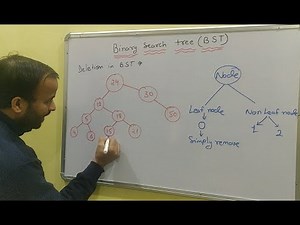 Delete in Binary Search Tree (BST) in Data Structure Hindi | Example
