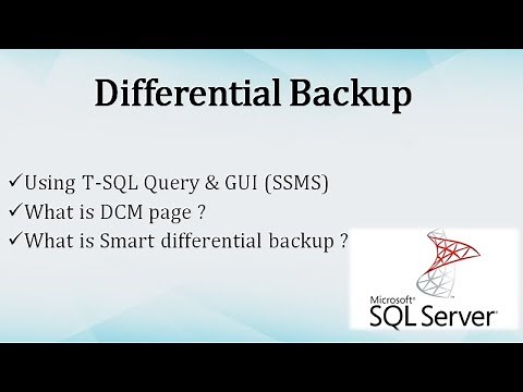 Differential Backup in SQL server || DCM page || Smart differential Backup || Ms SQL