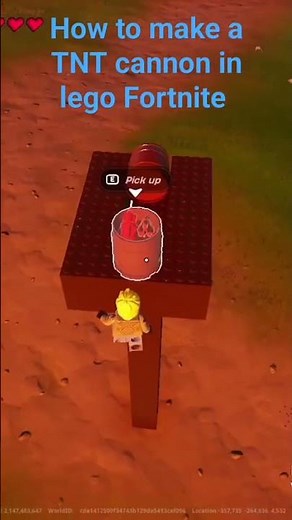 how to make a TNT cannon in lego Fortnite #fortnite #lego #legofortnite #tnt #cannon #tntcannon