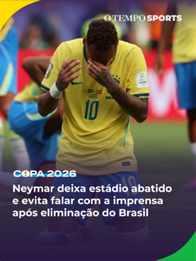 SILÊNCIO APÓS DERROTA 🤐 – O atacante Neymar deixou o MetLife Stadium visivelmente abalado após a eliminação da seleção brasileira para a Noruega, nesse domingo (5/7), pelas oitavas de final da Copa do Mundo de 2026. O camisa 10 passou pela zona mista sem falar com a imprensa e preferiu deixar o local em completo silêncio. O Brasil foi derrotado por 2 a 1 pela equipe norueguesa e deu adeus ao sonho do hexacampeonato mundial. Neymar marcou o único gol da seleção em uma cobrança de pênalti nos acr