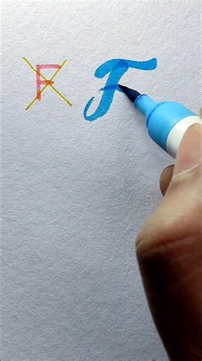 Draw Cursive Letter 'F' Easily #writing #calligraphy