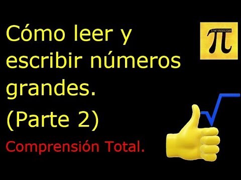 HOW TO WRITE LARGE NUMBERS