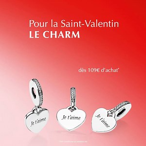 31K views · 1.1K reactions | Jusqu'au 14 février, le charm « Je t’aime » est offert dès 109€ d’achat, sur notre estore et dans les boutiques participantes. Succombez à nos nouvelles collections qui célèbrent l’amour ! https://go.pandora.net/2SbItYR | Pandora | Facebook
