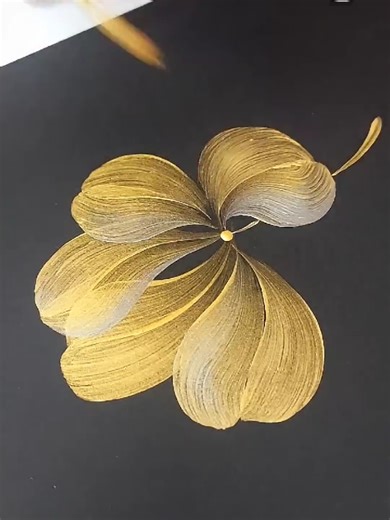 Gold & Silver Acrylic Flower Painting Tutorial