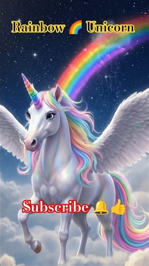 Rainbow Unicorn #learning #viral #animation #rainbow #unicorn #clouds#sky #rainbow #friends#funlearn