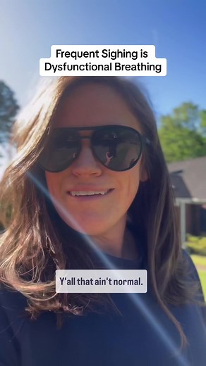 Frequent sighing is often an indication of a dysfunctional breathing pattern, and it can have significant effects on both your respiratory system and nervous system regulation. And here’s why: 1️⃣ Shallow Breathing: Frequent sighing leads to shallow breathing, reducing oxygen intake and causing fatigue and stress. 2️⃣ Hyperventilation: Sighing triggers hyperventilation, disrupting carbon dioxide-oxygen balance and causing symptoms like dizziness and chest tightness. 3️⃣ Sympathetic Dominance: Si