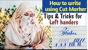 6.9K views · 563 reactions | How to write using Cut Marker Tips for Left handers English and Urdu Writing #best #besthandwriting | Izza battol | Facebook
