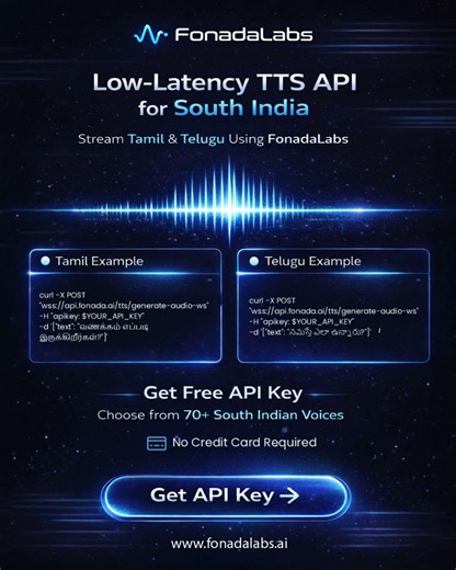 FonadaLabs Tamil & Telugu AI Voice Demo | Low-Latency TTS for South India #fonada #fonadaai