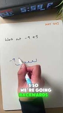Work out -9 plus 5: GCSE Maths past paper question