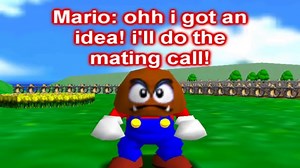 super mario 64 bloopers: Who let the chomp out?