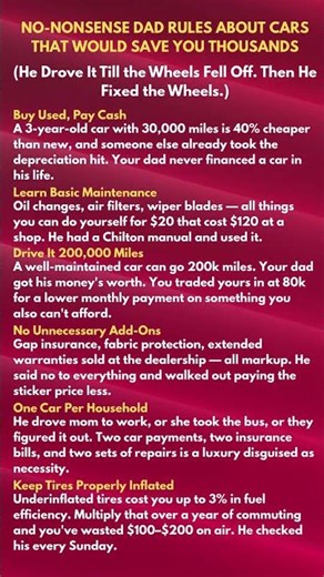 NO-NONSENSE DAD RULES ABOUT CARS THAT WOULD SAVE YOU THOUSANDS.mp4
